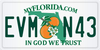 FL license plate EVMN43