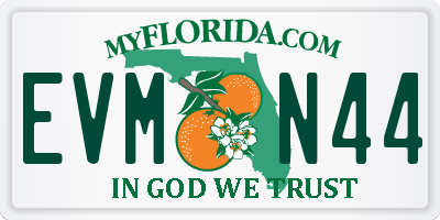 FL license plate EVMN44