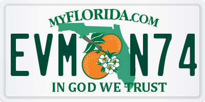 FL license plate EVMN74