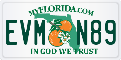 FL license plate EVMN89