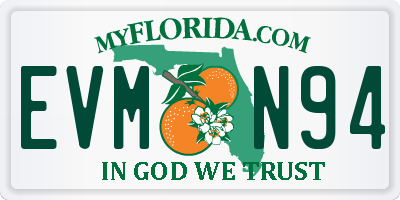 FL license plate EVMN94