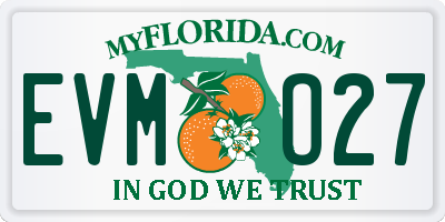 FL license plate EVMO27