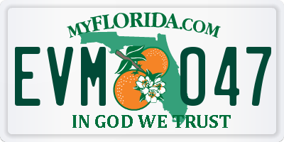 FL license plate EVMO47