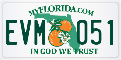 FL license plate EVMO51