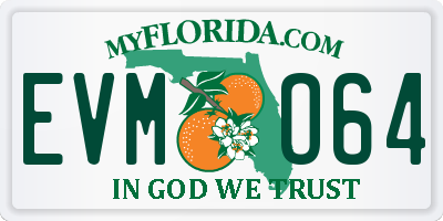 FL license plate EVMO64