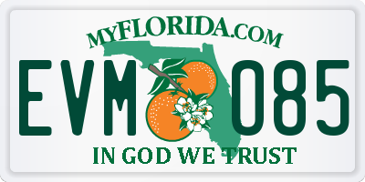 FL license plate EVMO85