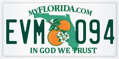 FL license plate EVMO94