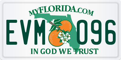 FL license plate EVMO96