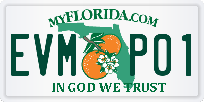 FL license plate EVMP01