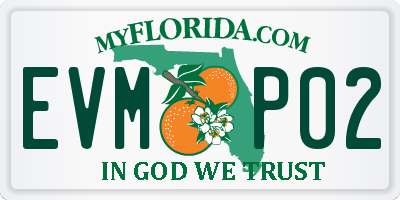 FL license plate EVMP02