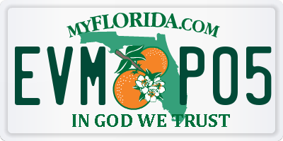 FL license plate EVMP05