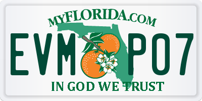 FL license plate EVMP07