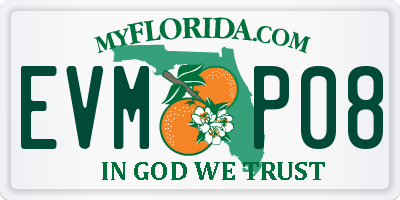 FL license plate EVMP08