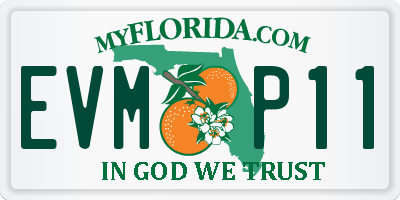 FL license plate EVMP11