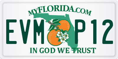 FL license plate EVMP12