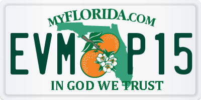 FL license plate EVMP15