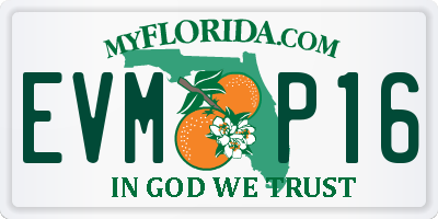 FL license plate EVMP16
