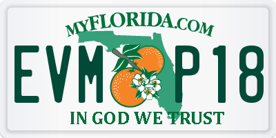 FL license plate EVMP18