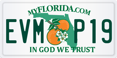 FL license plate EVMP19