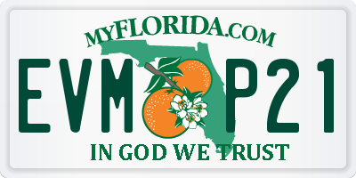 FL license plate EVMP21