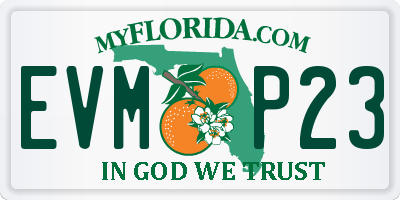 FL license plate EVMP23