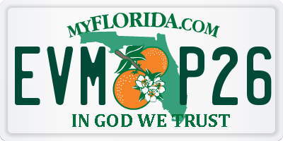 FL license plate EVMP26