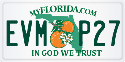 FL license plate EVMP27