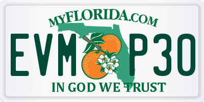 FL license plate EVMP30