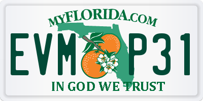 FL license plate EVMP31