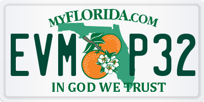 FL license plate EVMP32