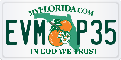 FL license plate EVMP35