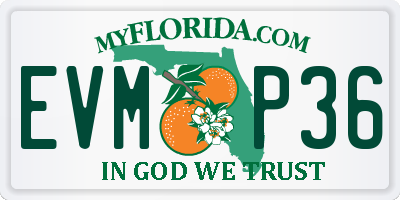 FL license plate EVMP36