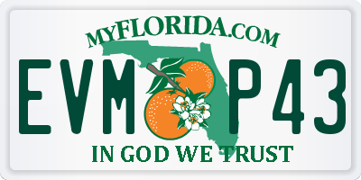 FL license plate EVMP43