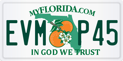 FL license plate EVMP45