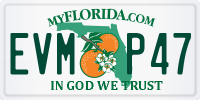 FL license plate EVMP47