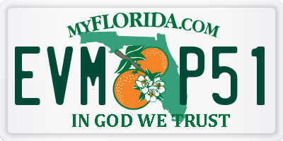FL license plate EVMP51