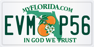 FL license plate EVMP56
