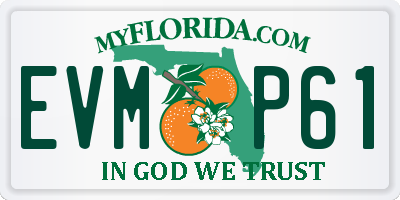 FL license plate EVMP61