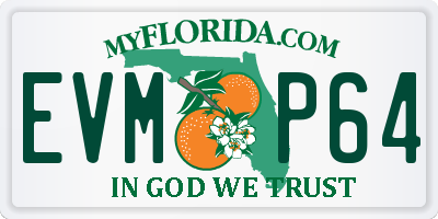 FL license plate EVMP64