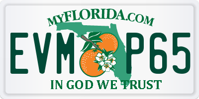 FL license plate EVMP65