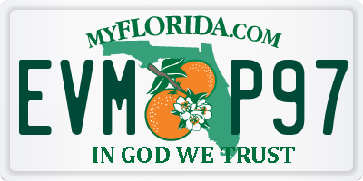 FL license plate EVMP97
