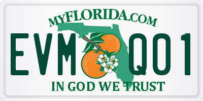 FL license plate EVMQ01