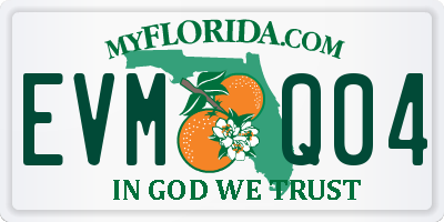 FL license plate EVMQ04