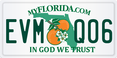 FL license plate EVMQ06