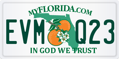 FL license plate EVMQ23