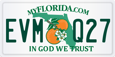 FL license plate EVMQ27