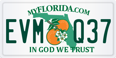 FL license plate EVMQ37