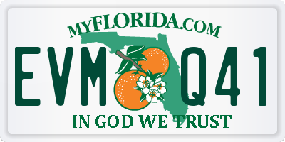 FL license plate EVMQ41