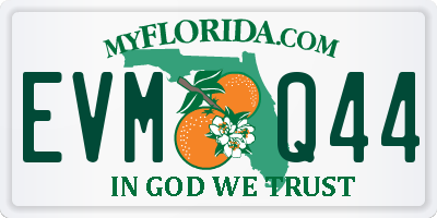 FL license plate EVMQ44