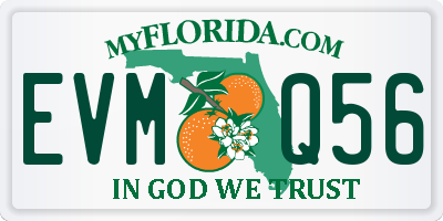 FL license plate EVMQ56